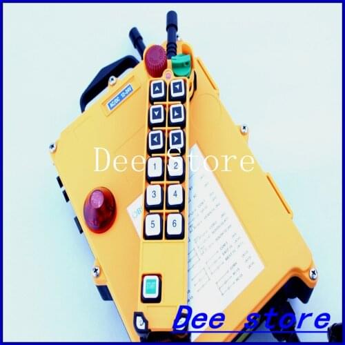 1 Speed 1 Transmitter 12 Channels Hoist Crane Truck Radio Remote Control Push Button Switch System with Emergency-Stop