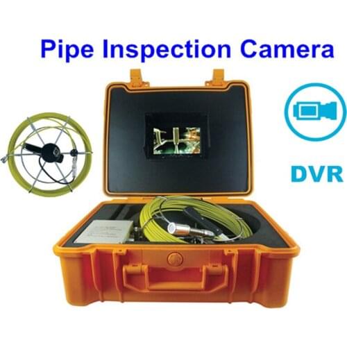 20M Cable Video Sewer Pipe Inspection System with DVR Video Recording 12pcs LED Lights 7" LCD 23mm Lens Industrial Endoscope