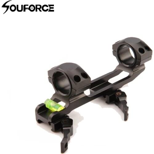 30mm QD Mount Scope Mount Dute Diameter Adapter with Spirit Bubble Level Fit Weaver Rail Mount for Rifle Hunting