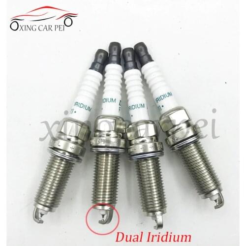4* FXE20HR11 22401-JD01B Dual Iridium Spark Plug For NV200 Sentra 2.0L Versa 1.6L 1.8L 22401JD01B DF6H11B DILKAR6A11 PLZKAR6A-11
