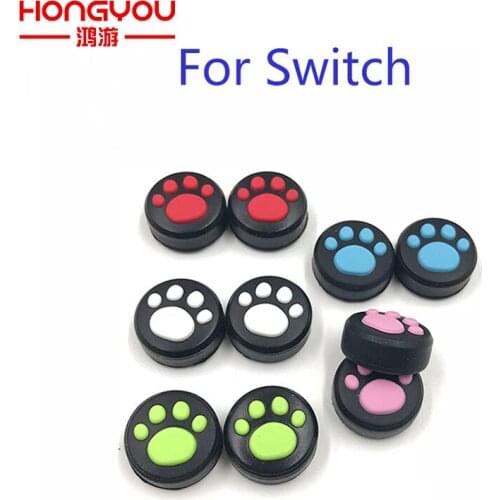 50Pc For Nintendo Switch NX NS Joy-Con Game Controller Increase high Cat Paw Anti-slip Silicone Thumb Stick Grip Heightening Cap