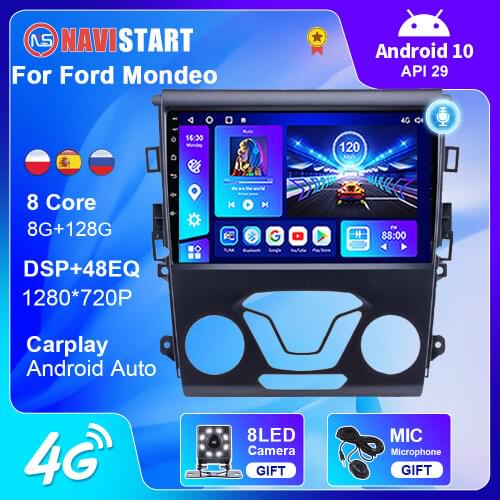 Autoradio Car Radio for Ford Ford Mondeo 2012-2014 Accessories Navigation Led Cam Touch Screen Steering Wheel Multimedia Player