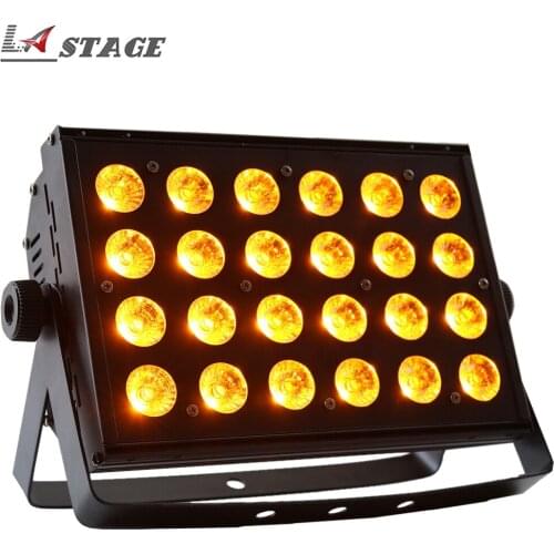 Free Shipping 8pcs/Lot High Power LED Light 24x18w LED Wall Washer Light RGBWA UV 6in1 LED Lighting For Indoor Decoration