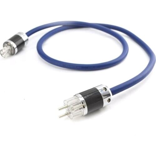 Free shipping Hifi audio OFC COPPER schuko audio power cable with sonarquest Rhodium plated carbon fiber EU power plug