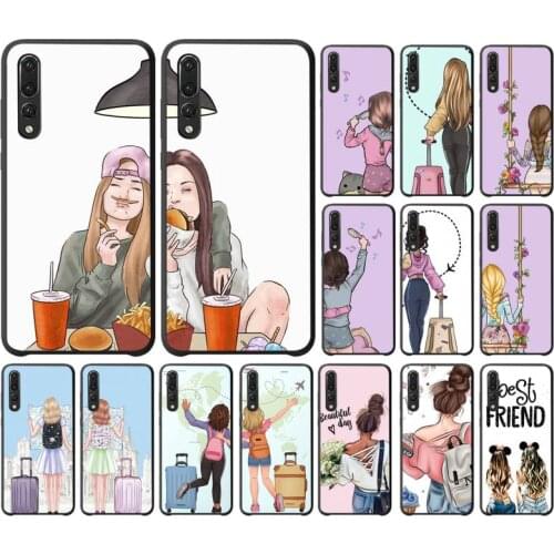 Girls Bff Best Friends Forever Phone Case For Huawei P20 P30 P40 lite Pro P Smart 2019