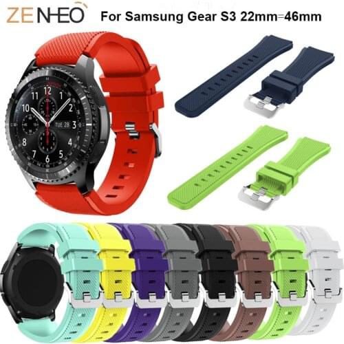 Colorful Strap for Samsung Galaxy Watch 46mm Band soft Silicone Replace wristband bracelet straps for Samsung Gear S3 watchbands