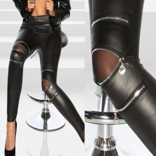 Женские кожаные легинсы GAOKE China At AliExpress