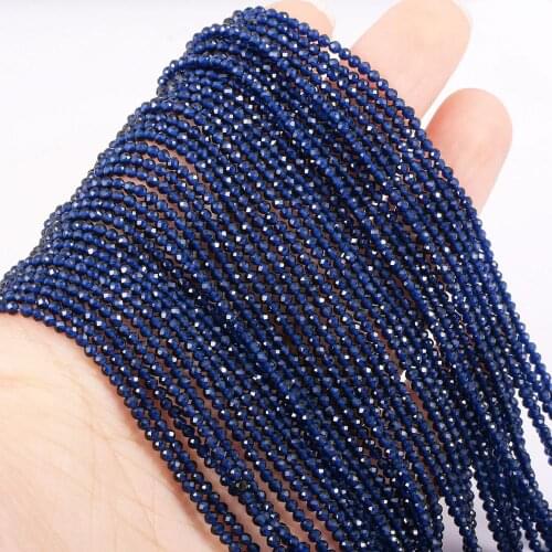 Artificial stone Beaded Faceted Small Bead Sapphires Loose isolation beads for Jewelry Making DIY Bracelet Necklace Accessories