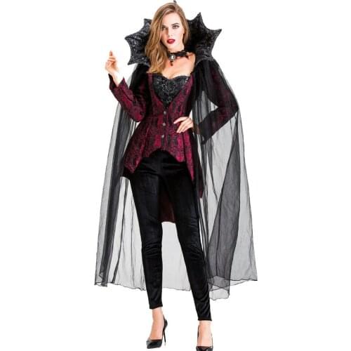 Halloween Costume for Women Vampire Costumes Vampire Queen Cosplay Party Fancy Dress Carnival Adult Woman