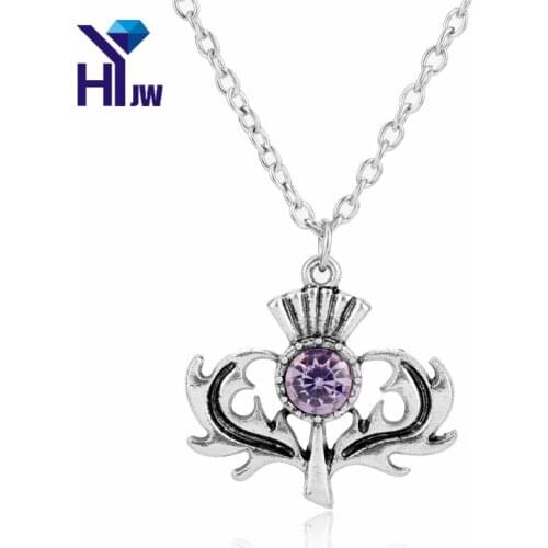 HEYu Fashion National Flower Pendant Necklacec Long Chain Jewelry For Women Christmas Gifts Amulet Colar