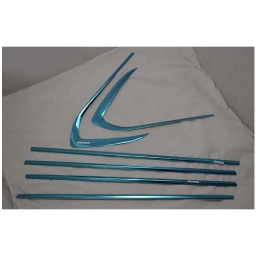 New! For Mitsubishi Outlander 2013 2014 Bottom window frame sill Trim With Rear Window Triangle 6pcs Auto decoration