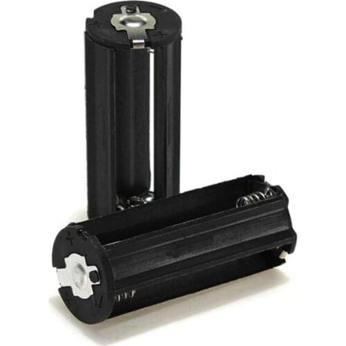 New Battery Storage Box Black Cylindrical 3 AAA Plastic Battery Holder Adapter Case Box Flashlight Lamp High Quality Wholesale