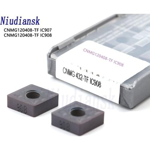 10Pcs CNMG120408 TF IC907 CNMG120408 TF IC908 Carbide Inserts External Turning Tools CNMG120408 CNC Lathe Metal Turning Tools