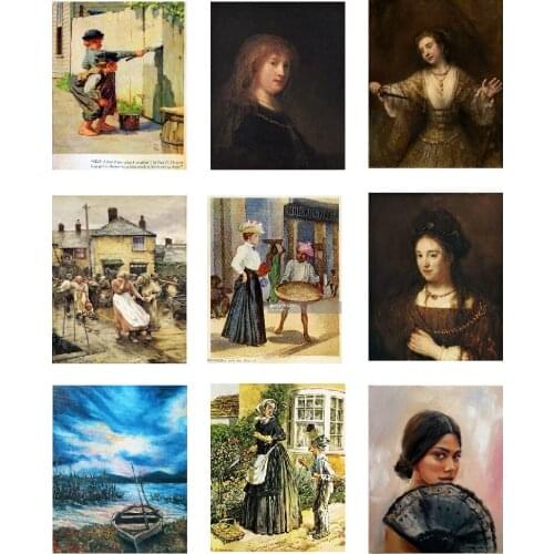 Portrait Paint By Numbers Set Oil Painting For Adults DIY Kits Canvas Frame Picture Drawing Coloring By Numbers Decor Art