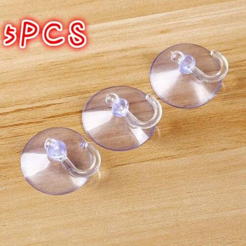5pcs 30&50mm Sucker Suction Cups High-end Mushroom Transparent Head Button Cup Suckers N0E2