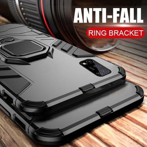 Shockproof Armor Ring Phone Case for oppo realme 7 5g realmi 7 realme7 5g Anti-Fall Protection Back Cover