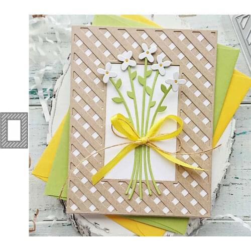 Twill Rectangle Frame Background Metal Cutting Dies Shape Craft for Scrapbooking Stencil Card Make Mould Sheet Decor Template