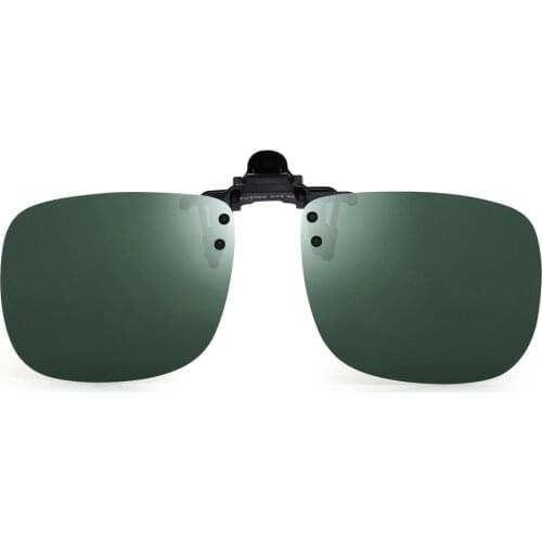 Polarized Clip On Sunglasses Women Men Frameless Filp up Sunglasses for Prescription Glasses UV400