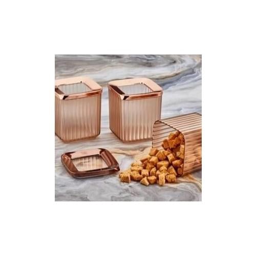 Tubi Home Vip John 3'lü Copper Storage Container