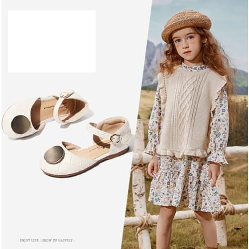 Dolakids Girl Princess Shoes Spring New Soft Sole Children Leather Shoes Black Single Shoes Baby Girl Shoes