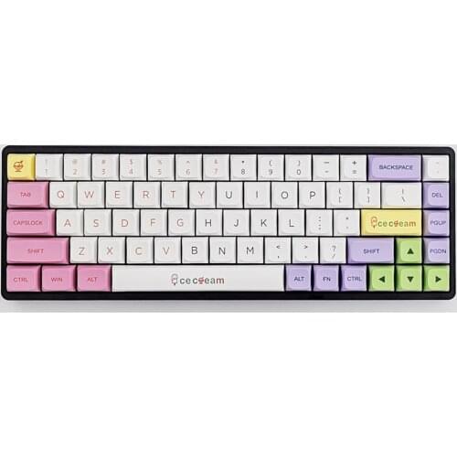 ICE CREAM Design Keycaps For Cherry Mx Gateron Kailh Box Switch Mechanical Keyboard XDA Profile 139 PBT Japanese English Key Cap