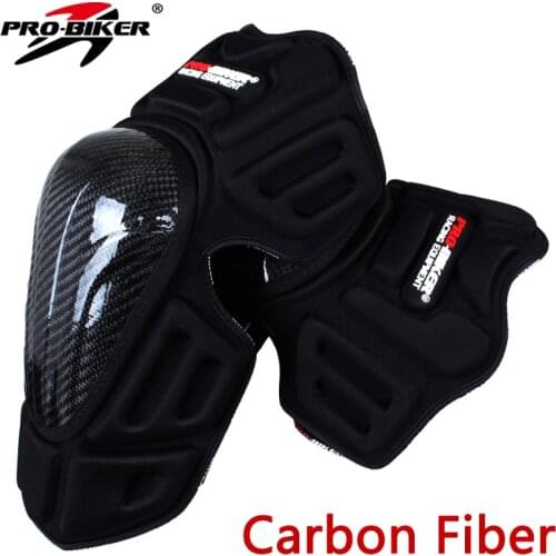 PRO-BIKER Motorcycle Protective kneepad Carbon Fiber Knee Guards Motocross Racing Protective Gears Moto Leg Protector HX-P18