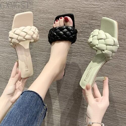 2021 New Fashion Women Sandals Shoes High Heels Open Toe Slippers Vocation Beach Ladies Rome Sexy Slide Zapatillas Mujer Casa