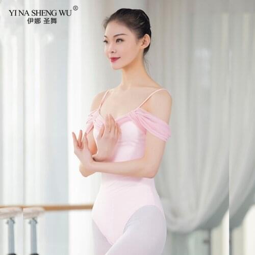Women Ballet Dance Leotard Wear Adult 6 Colors Short Sleeve Stretch Camisole Gymnastics Leotard Bodysuit Ballet Dress Dancewear
