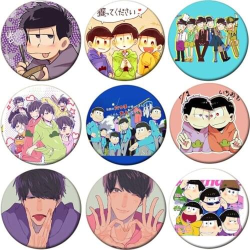 1pcs Anime Osomatsu Cosplay Badge Cartoon Karamatsu Choromatsu Ichimatsu Jyushimatsu Brooch Pins Collection Badges for Backpacks