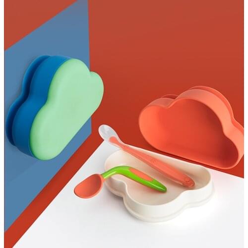 1pc Baby Feeding Bowl Silicone Cartoon Silicone Plate Food Grade Silicone Tableware Baby Learning Dishes Bowl Set Nurse Gift Kid