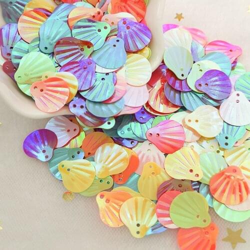 20g/Lot 13mm*14mm Mixed Color Shimmering Shell Party Wedding Decoration Decorative Sequins