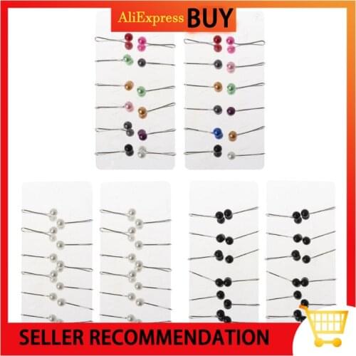 24Pcs Muslim Hijab Scarf Pin Pearl Clip Scarf Pin Headscarf Shawl Scarf Accessories Lady Muslim Scarf Clips Jewerly Gift