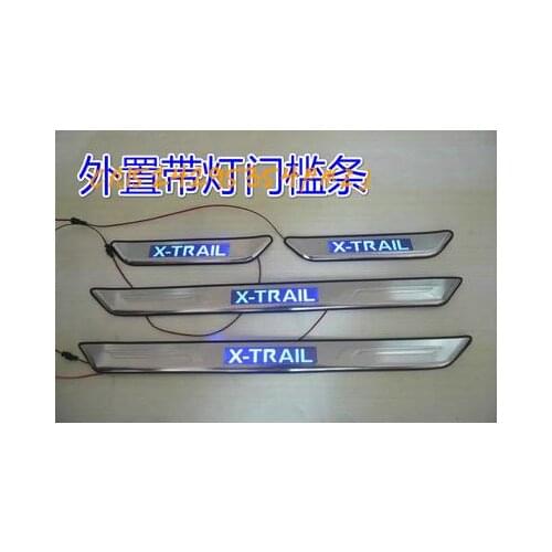Stainless steel TAKEN Slip door / Door trim plate Threshold bar For Nissan X Trail-X Trail T31 2008 -2013 4 pcs set