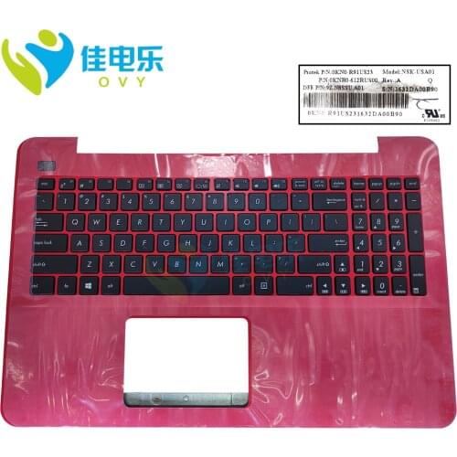 90NB0624-R31U0 US Palmrest keyboard for ASUS X555LA X555YA X555SJ X555 Y583L R556 laptop Keyboards red C shell 13NB0624AP0331