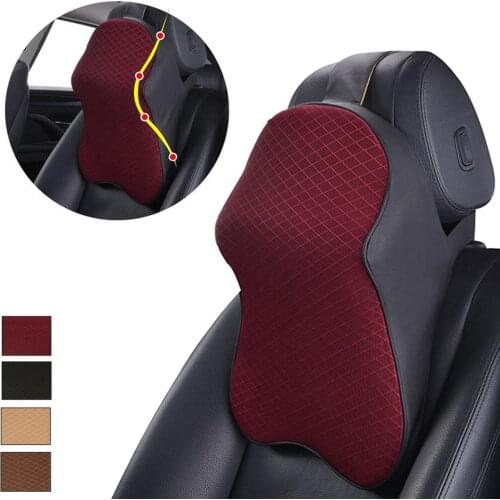 Car Neck Pillow 3D Memory Foam Head Rest Adjustable Auto Headrest Pillow Travel Neck Cushion Support Holder Seat pillow
