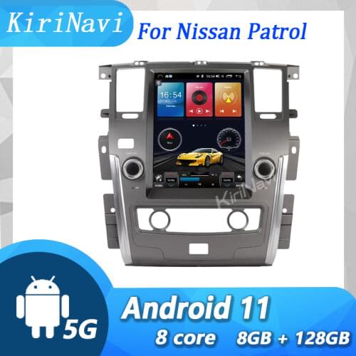 KiriNavi Vertical Screen Tesla Style 12.1" Android 9.0 Car Multimedia Player for Nissan Patrol car Radio Automotivo stereo 2010