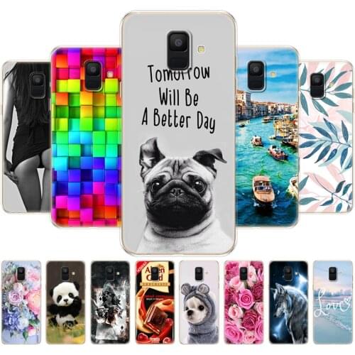 For Samsung Galaxy A6 2018 Case Dual SIM SM A600 A600F Silicon Soft TPU Back Phone Cover for samsung A6 plus 2018 A605 A605F Bag