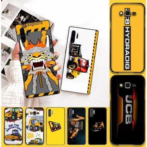 YJZFDYRM JCB excavator Black Cell Phone Case For Samsung Note 7 8 9 10 Lite Plus Galaxy J7 J8 J6 Plus 2018 Prime