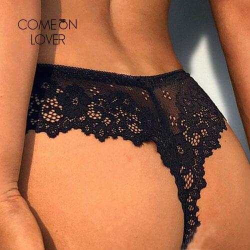 Women Underwear Panties Lace Floral Transparent Knickers Low-Rise Nylon Thong Female Breathable Embroidery Intimates P5185P