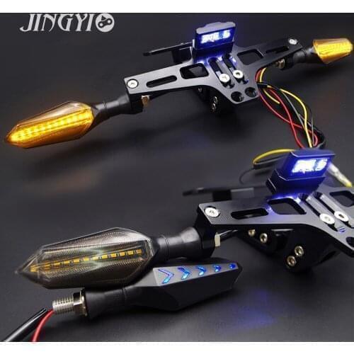 Motorcycle Rear License Plate Mount Holder and Turn Signal Light For For kawasaki gsx750f gladius gixxer gsxr 750 samurai sj410