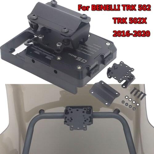 For BENELLI TRK 502 TRK 520 X TRK502 TRK 520X Mobile Phone Navigation Bracket GPS USB Phone Charging Motorcycle Accessories