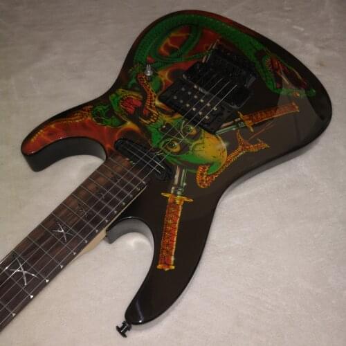 Free shipping 6-string electric guitar,rosewood fingerboard black hardware