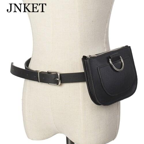 JNKET New Womens Three-dimensional Snakeskin Grain Waist Bag Fashion All-match Cellphone Single Shoulder Bag