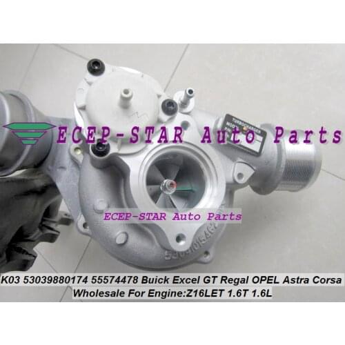 K03 0174 53039880174 53039700174 55574478 5860016 55355617 Turbo For Buick Excel GT Regal For OPEL Astra Corsa Z16LET 1.6T 1.6L