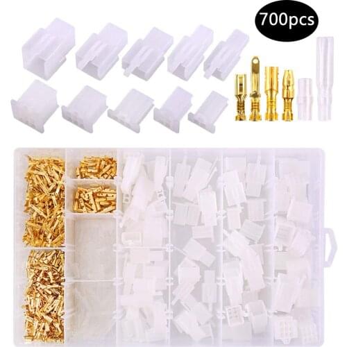700pcs 2 3 4 6 9 Pin Automotive Electrical Connectors Motorcycle Ebike Car 2.8mm Header Crimp Wire Terminals Connectors Plug