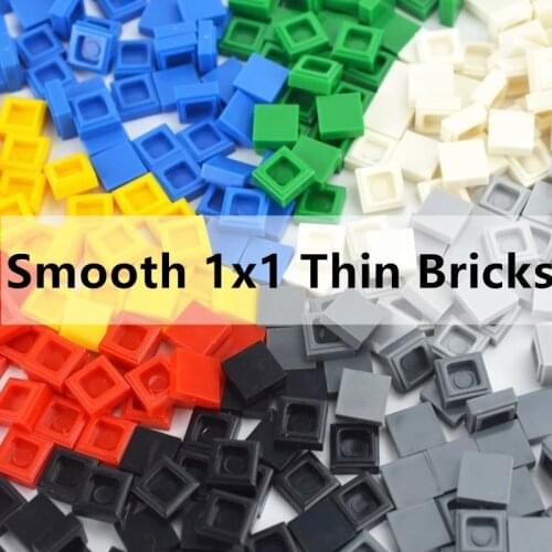 DIY Building Blocks Figure Bricks Ceramic Tile Size 1x1 Educational Creative MOC Bricks 3070 Smooth Flat Toys for Children