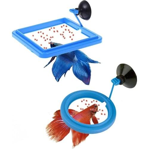2PCS Round/Aquare Aquarium Feeding Ring Reduces Wastage and Water Replacement Times Maintains Water Quality for Guppy Goldfish