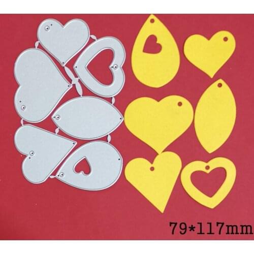 Metal Die Cuts Heart Drop Earring Crafts Dies Cutting Template diy Scrapbook Cards Cutter Die Stencil Embossing Die 2021 new