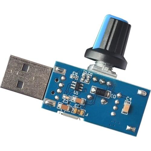 Mini Mute USB Fan Speed Controller Volume Regulator Switch Knob DC4V-12V 5W