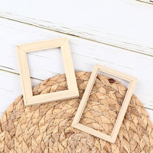 1/12 Dollhouse Miniature Wood Photo Frame Simulation Furniture Model Accessories Doll House Decoration